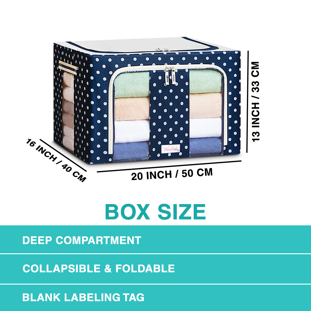 BlushBees® Faltbare Aufbewahrungsboxen aus Oxford-Stoff für Kleidung/Steppdecken/Bettwäsche mit Metallstützen