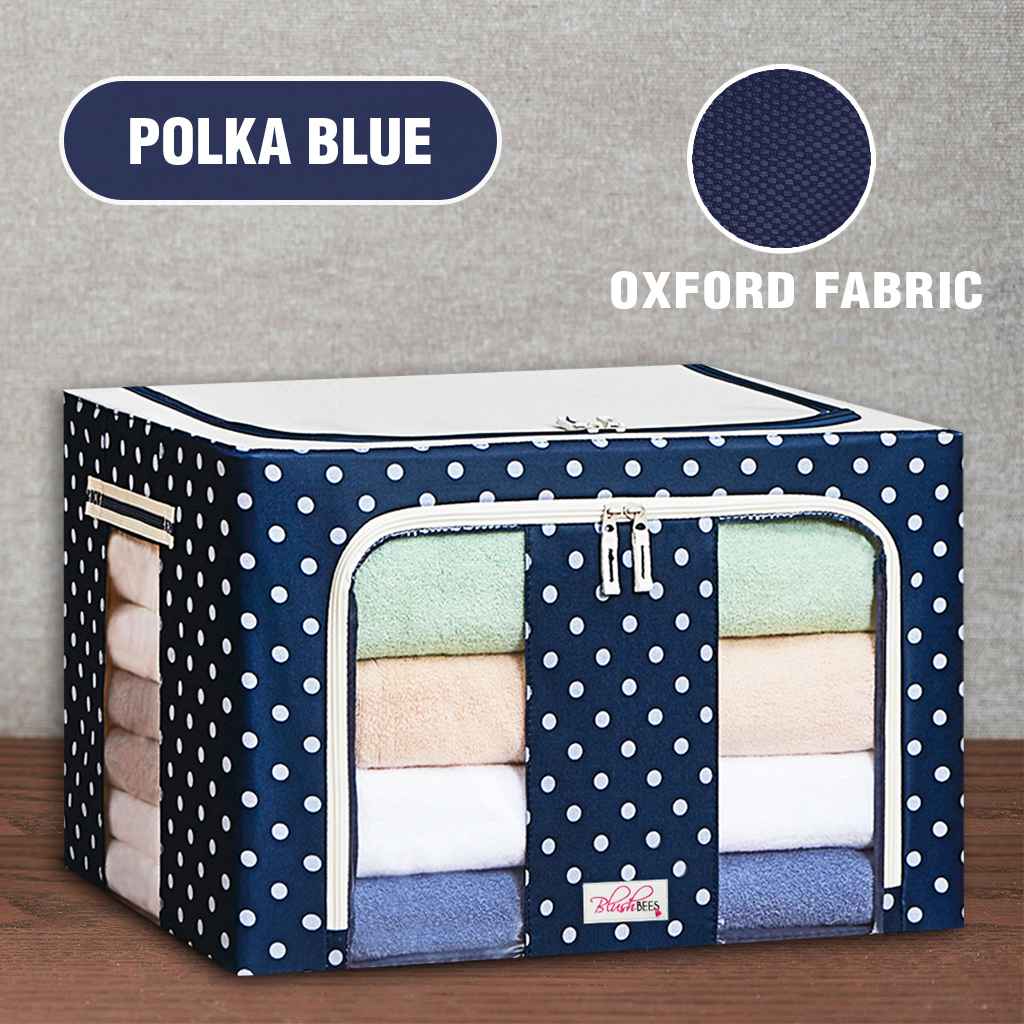 BlushBees® Collapsible Oxford Fabric Storage Boxes for Clothes/Quilts/Linen with Metal Supports